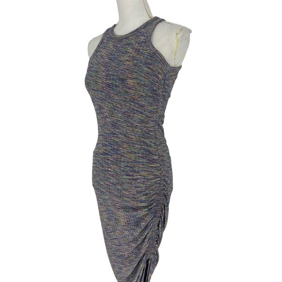 Veronica Beard Haylee Rib-Knit Ruched Midi-Dress Multicolored - Picture 6 of 10